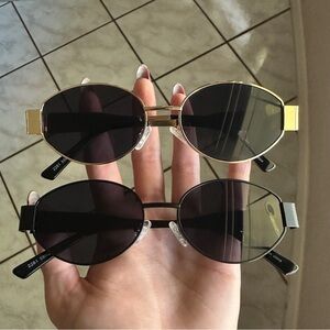 2 Pairs of Oval Sunglasses